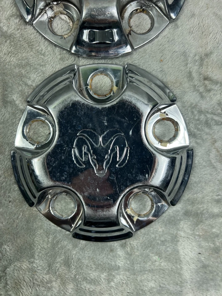 2000-01 DODGE RAM 1500 2500 3500 Chrome Wheel Center Caps (5 Stud Wheel) Set (2) - Image 2 of 4