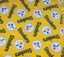 NFL Pittsburgh Steelers Football Gold Fleece Craft Sewing Fabric by the Yard New