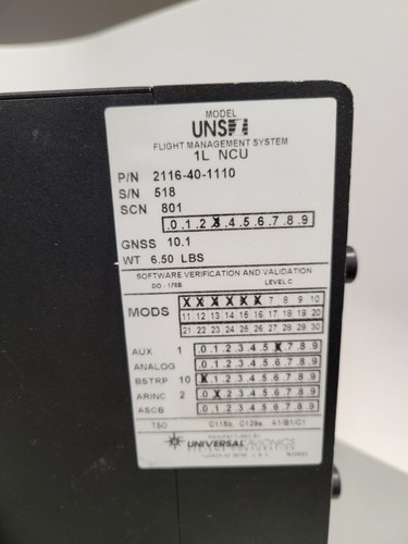 Flight Management System Universal 2116-40-1110