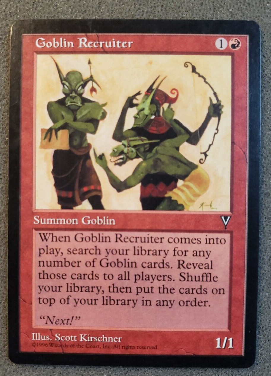 MTG Goblin Recruiter - Visions 1996 Magic The Gathering Card NM....  . (DS3D1PP)