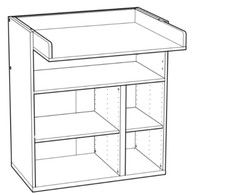 Ikea Stuva  Wickelkommode Wickeltisch Babykommode weiß   202.253.34