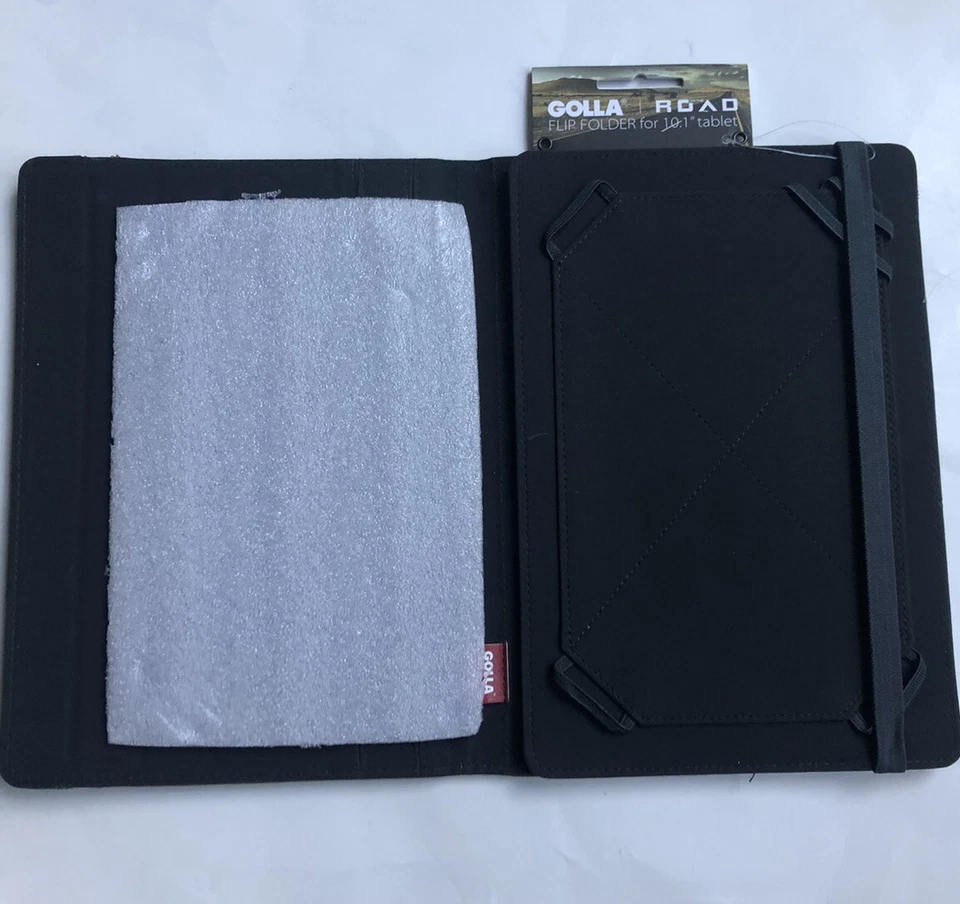 Cubierta Golla 10,1 pulgadas IPAD G1642 carretera a presión carpeta abatible imitación cuero para iPad Foto 3 de 4