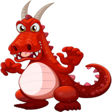 30 Custom Fierce Red Dragon Personalized Address Labels