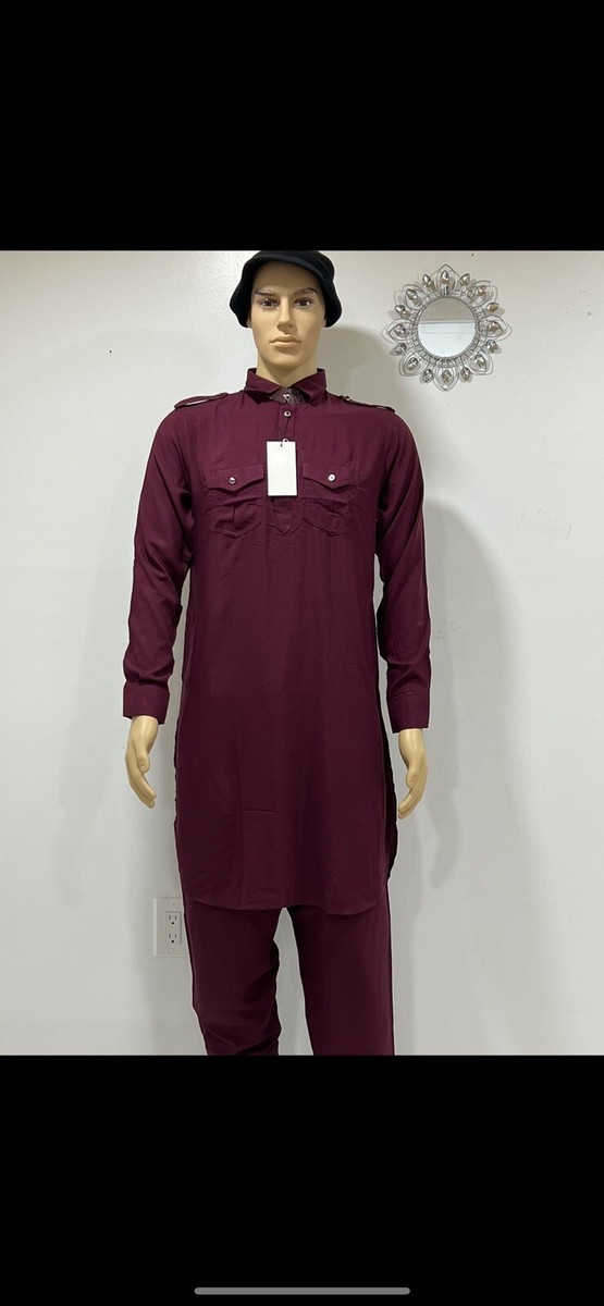 Men's Indian /Pakistani kabuli ,kabli,Kurta Panjabi Wedding Party wear  shirt | eBay