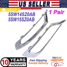 Bumper Trim Set For 2015-2022 Chrysler 300 Front Outer Center Applique Chrome US
