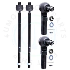 4pcs Fit For 2006-2011 Buick Lucerne Front Inner Outer Tie Rod End Linkage Kit