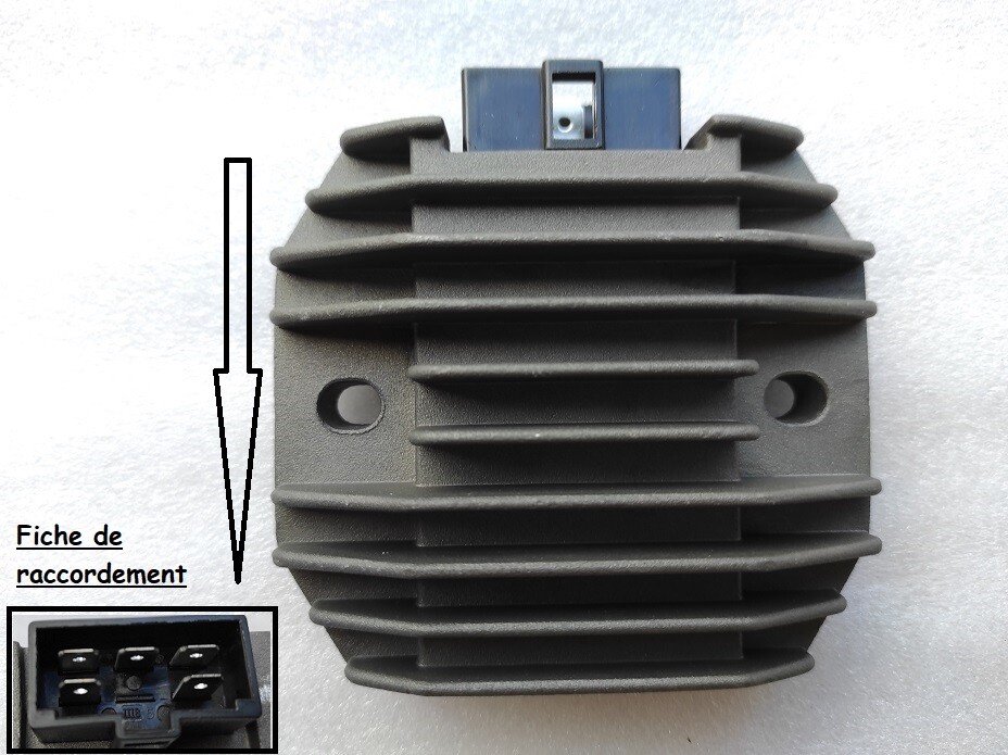 Régulateur tension XMAX 125 boîtier aluminium thermique pour YP125R années 2010-2013
