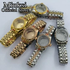 Miuksi 26mm silver gold watch case sapphire glass fit NH05 NH06 movement