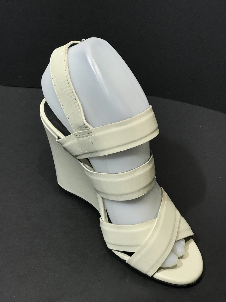 Nuevo Moderno Vintage Robin Puntera Abierta Cuero Tacones de Cuña Talla US 6 B RTL $275 Foto 2 de 4