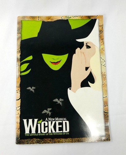 Broadway Souvenir Program Book Wicked With Insert Soshana Bean Megan Hilty - Picture 2 of 4