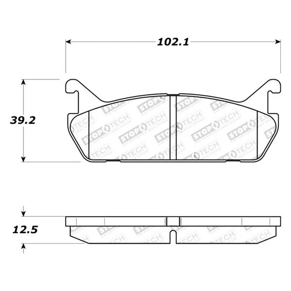 Pastillas de freno traseras StopTech 308.04580 Street Performance para Mazda Miata 1990-1993 Foto 3 de 4