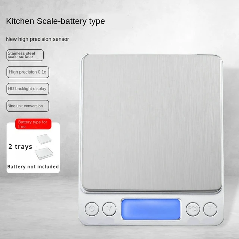 Digital Kitchen Scale  Stainless Steel Precision Jewelry Electronic Balance-image