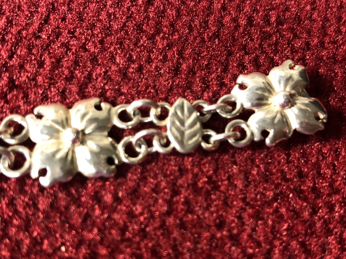 925 Silver Floral & Leaves Stamped Mexico Bracelet J2-55 | eBay 925 Silver Floral & Leaves Stamped Mexico Bracelet J2-55 | eBay
