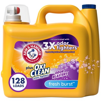 Plus OxiClean Odor Blasters Fresh Burst, 128 Loads Liquid Laundry Detergent