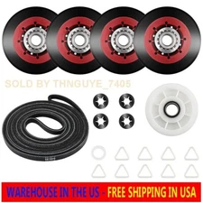 For Whirlpool Maytag Dryer Repair Maintenance Kit Pulley Rollers #PXW2069013X161