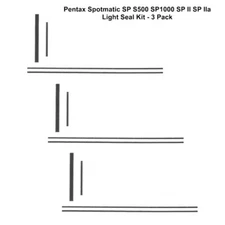 Pentax Spotmatic and ES Series USCamera Custom Light Seal Kits - 3 PACK Special