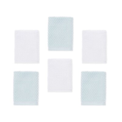 6 brand new Wild Sage Savannah Quick Dry WASHCLOTHS = 3 Moonlight Jade + 3 White