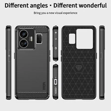 Mofi For Realme GT3 / Realme GT Neo 5 Shockproof Brushed Armor Soft Cover Case