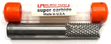Micro 100 1/2" Solid Carbide Router Bit Fishtail Point Diamond Cut USA Made