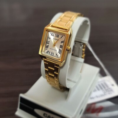 CASIO Woman Metal band Gold Wrist Watch LTP-V007G-9B