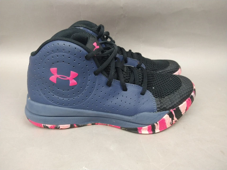Zapatillas deportivas Under Armour Boys Jet 2019 azul rosa talla 5,5 años Foto 2 de 4