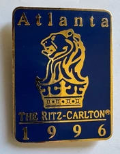 Vintage 1996 Atlanta Centennial Olympics Ritz Carlton Hotel Logo Enamel Pin