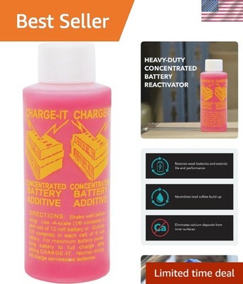 Charge-It Battery Additive Concentrate 2 fl oz - Revive Weak Batteries Fast