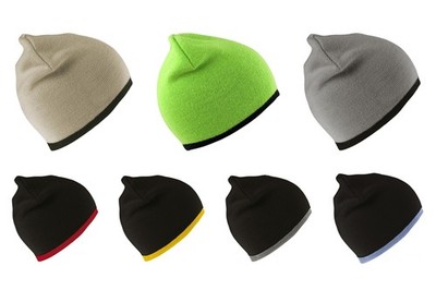 RESULT Wintermütze Beanie Wendemütze Kappe Gestrickt Reversible Strick RC46 NEU