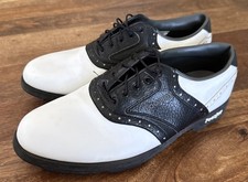 FootJoy GreenJoys Men's White/Black Saddle Golf Shoes 45492 Size 9