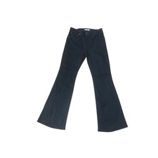 Levis 726 High Rise Flare Jeans Womens 31 Black Denim Slim Fit Retro Pants