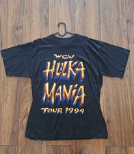 1994 WCW UK Hulk Hogan Hulkamania Tour Event T-Shirt Size L  Sting Vader WWF WWE