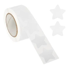1" Star Stickers, 500 Pcs Reward Stickers for Teacher Supplies, White