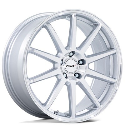 19x8.5 TSW Wheels TW004 Canard Gloss Silver W/ Machined Face Rims 5x112 (1pc)