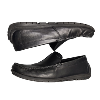 ECCO Classic Driving Loafers Womens Size 41 Black Arch Support Moc Toe Slip On