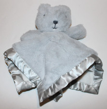NEW Gerber Gray Bear Plush Satin Security Blanket Lovey Unisex Boy Girl