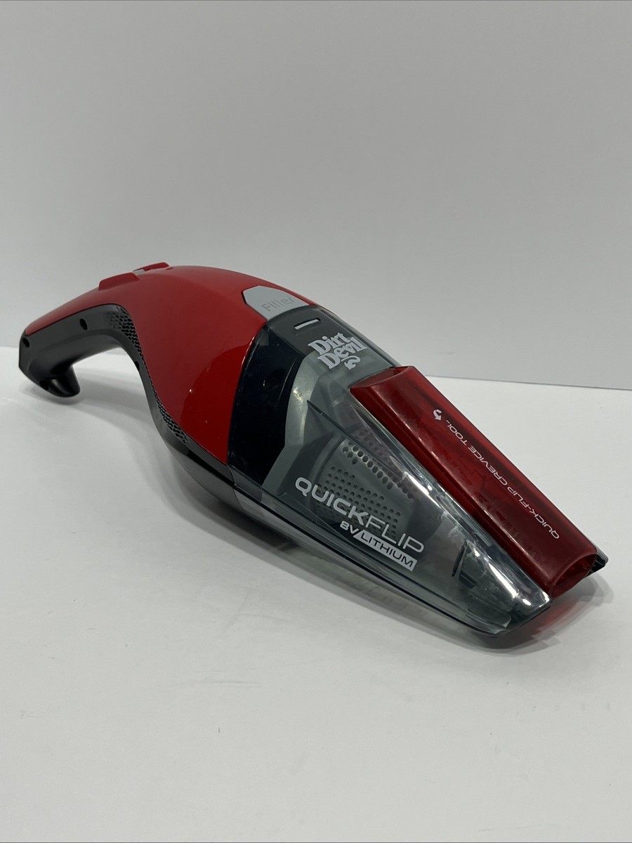 DIRT DEVIL QUICK FLIP CORDLESS VACUUM CLEANER - RED/BLACK Works