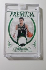 2023-24 Flawless Victor Wembanyama RC Premium Memorabilia Emerald /5! game worn