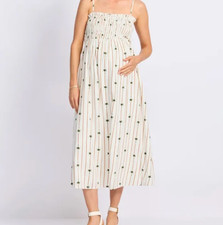 Gilli Amryn Maternity Maxi Dress Womens XL Colorful Palm Tree Adjustable Strap