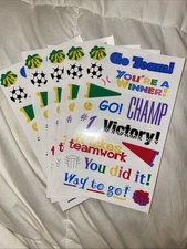 5 Mrs Grossmans Teamwork Captions Stickers Sports Go Team Victory Champion Ball