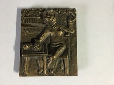 Bronze-Relief - Tafel -ST. BRIGITTA  - 10 x 8,5 cm