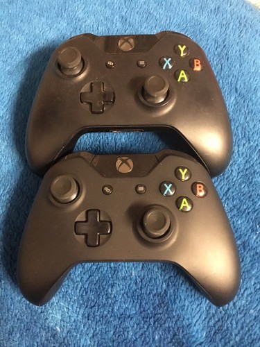 2 X Genuine Microsoft Xbox One Black Wireless Controller. Working | eBay UK