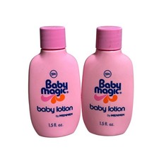 Vintage Baby Magic by Mennen Baby Lotion 1.5 oz Bottles Set of 2 OPEN 50 FULL