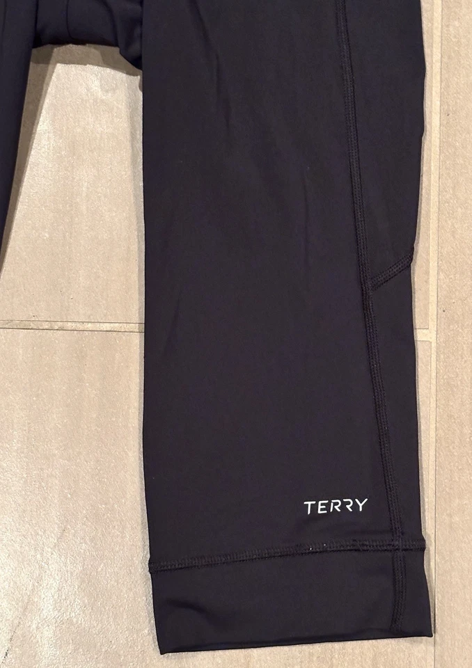 Terry Bike Shorts Women’s Black Cycling Padded Compression Stretch Size L - Image 3 of 4