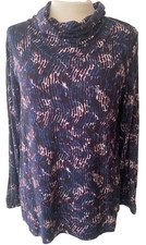 Adini viscose/elastane tunic long sleeves cowl neck pullover Size M