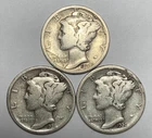 1926, 1926-D and 1926-S 10C Mercury Dimes 90% Silver (See Description)