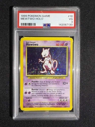 Mewtwo 010/102 Base Set Holo PSA 3