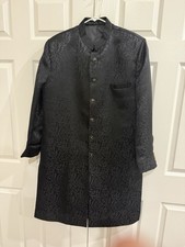 men indian kurta sherwani Black