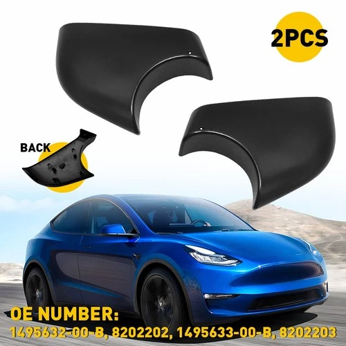 For 20-23 Tesla Model Y Left Right Side Door Wing Mirror Cover Lower Holder 2pcs