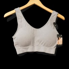 Delta Burke Gray Seamless Bra with Removeable Pads Women  s 1X