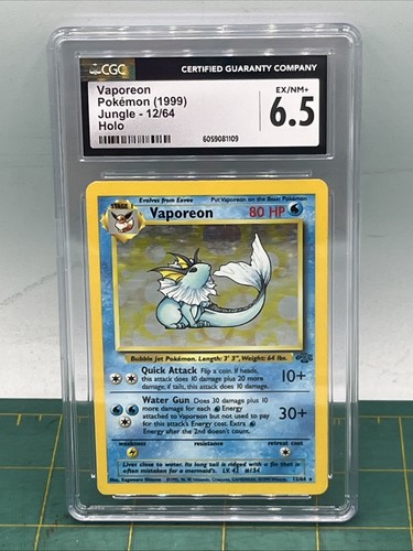 Vaporeon (Unlimited) graded CGC 6.5 for sale on eBay